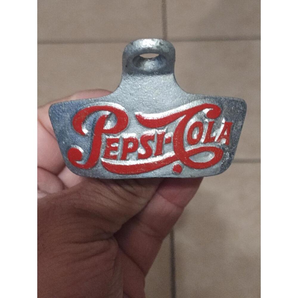 Pepsi Starr X Red Stationary Wall Mount Bottle Opener Brown Company News VA EXC